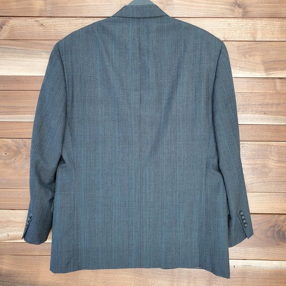 Tom James Men's 3 Button Single Breasted Blazer Sz 42 Gray Career Formal - Picture 4 of 12